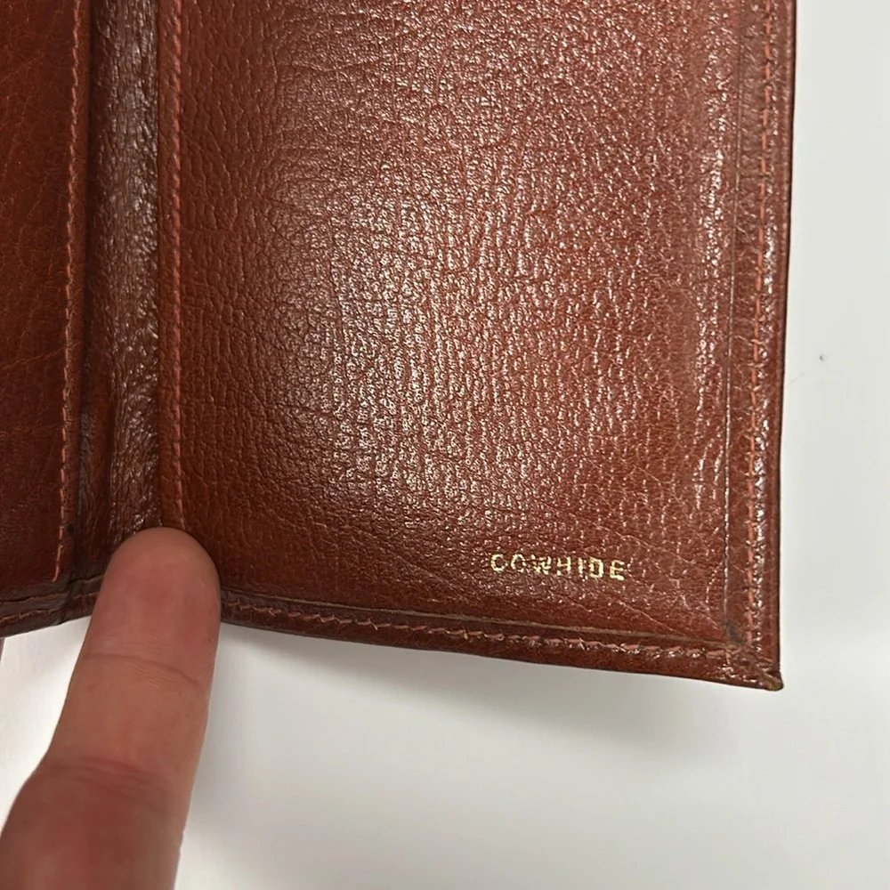 Cowhide Bifold Slim Leather Wallet with credit card and money pockets unisex